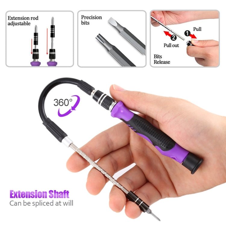 135 in 1 DIY Mobile Phone Disassembly Tool Clock Repair Multi - function Tool Screwdriver Set, 135 in 1 (Gray), 135 in 1 (Red), 135 in 1 (Purple) - ORIWHIZ
