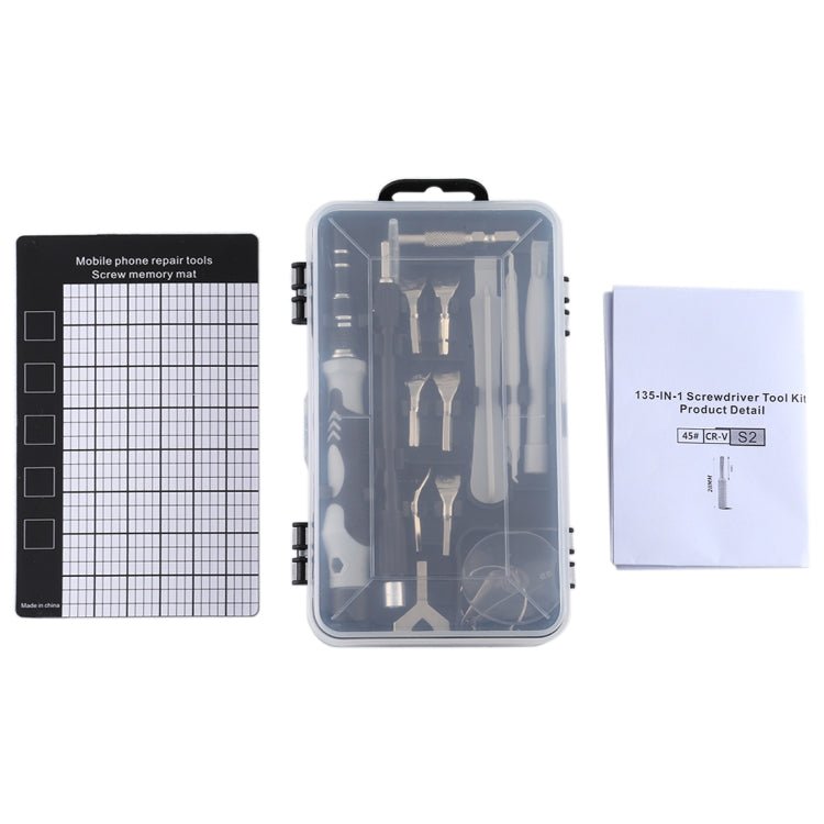 135 in 1 DIY Mobile Phone Disassembly Tool Clock Repair Multi - function Tool Screwdriver Set, 135 in 1 (Gray), 135 in 1 (Red), 135 in 1 (Purple) - ORIWHIZ