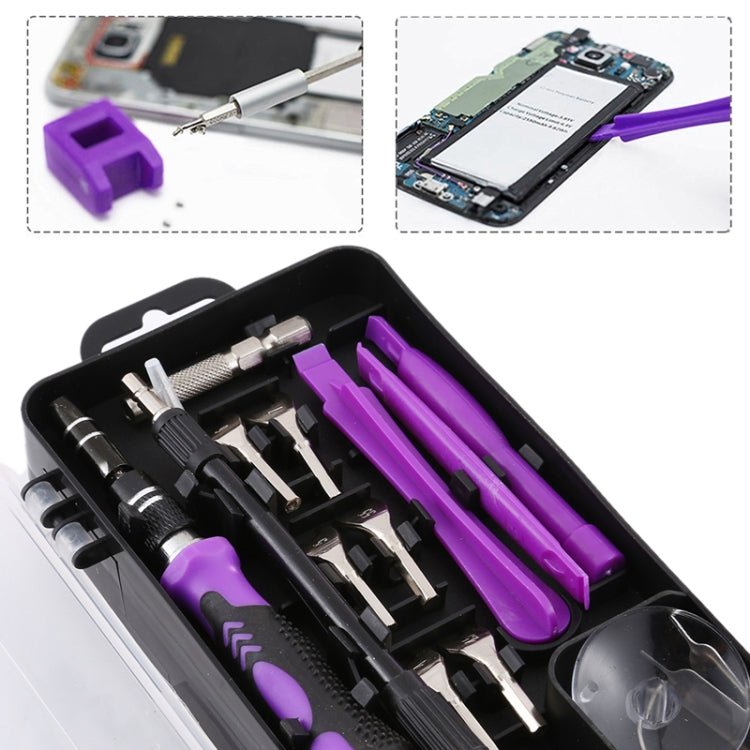 135 in 1 DIY Mobile Phone Disassembly Tool Clock Repair Multi - function Tool Screwdriver Set, 135 in 1 (Gray), 135 in 1 (Red), 135 in 1 (Purple) - ORIWHIZ