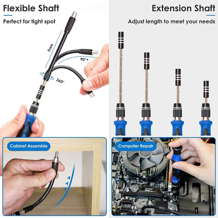 142 In 1 Precision Screwdriver Set Magnetic Screw Driver Bit Kit For PC Phone Repair Tool, 142 in 1 - ORIWHIZ