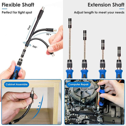 142 In 1 Precision Screwdriver Set Magnetic Screw Driver Bit Kit For PC Phone Repair Tool, 142 in 1 - ORIWHIZ
