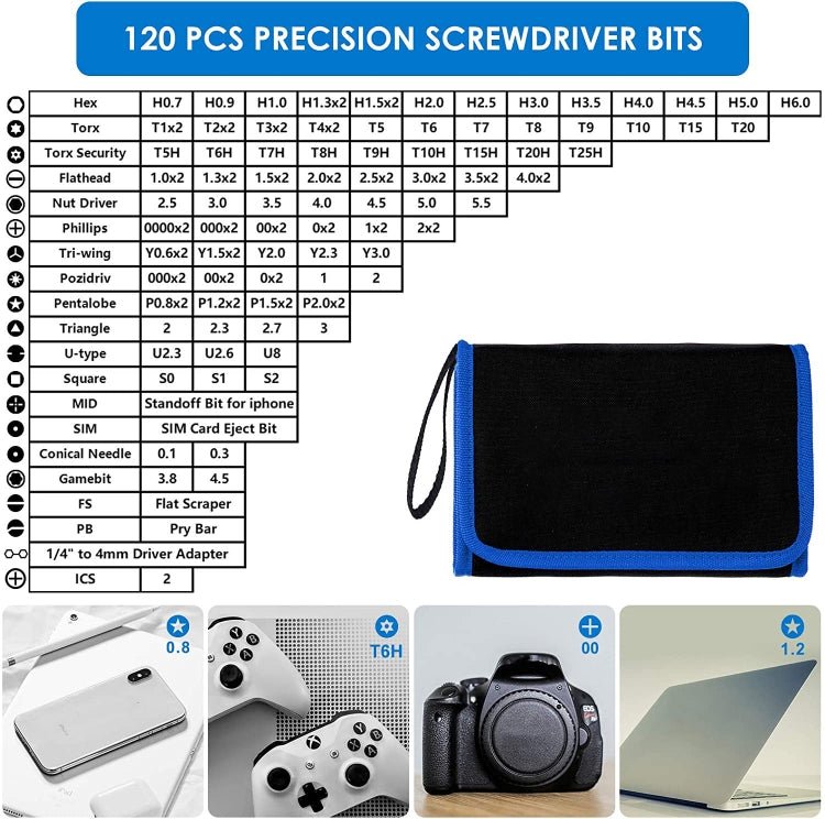 142 In 1 Precision Screwdriver Set Magnetic Screw Driver Bit Kit For PC Phone Repair Tool, 142 in 1 - ORIWHIZ