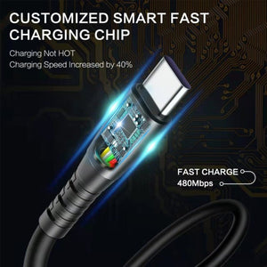 1.5m Spring Telescopic Mobile Phone Fast Charging Data Cable, USB to 8 Pin, USB to Type - C, USB to Micro USB - ORIWHIZ