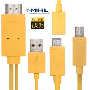 1.8m Multi Use Micro USB MHL to HDMI HDTV Adapter Cable, Support 1080P Full HD Output, S - WMCS - 1234B, S - WMCS - 1234G, S - WMCS - 1234M, S - WMCS - 1234RG, S - WMCS - 1234TT, S - WMCS - 1234W, S - WMCS - 1234Y - ORIWHIZ