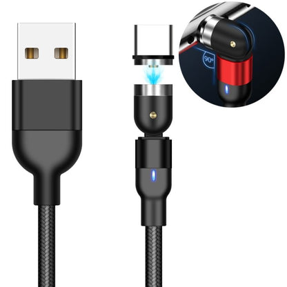 1m 2A Output USB to USB - C / Type - C Nylon Braided Rotate Magnetic Charging Cable, 1m Type - C - ORIWHIZ