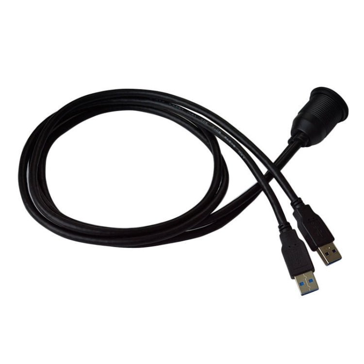 1m Flush Mount USB 3.0 Dock Car Ship Motorcycle Dashboard Panel Male to Female Data Waterproof Extension Cord, For Cable Length: 1m - ORIWHIZCar Replacement PartsDIY CablesIn Car