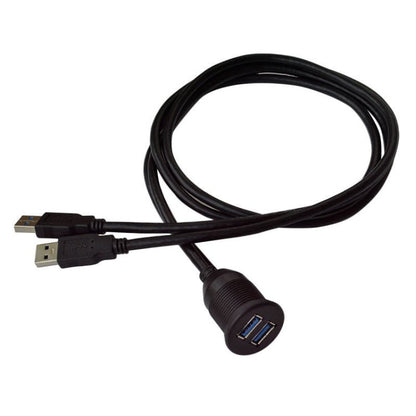 1m Flush Mount USB 3.0 Dock Car Ship Motorcycle Dashboard Panel Male to Female Data Waterproof Extension Cord, For Cable Length: 1m - ORIWHIZCar Replacement PartsDIY CablesIn Car