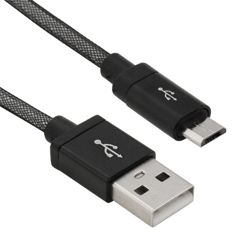 1m Net Style High Quality Metal Head Micro USB to USB Data / Charging Cable - ORIWHIZ