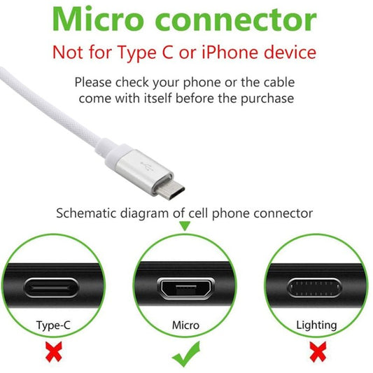 1m Net Style High Quality Metal Head Micro USB to USB Data / Charging Cable - ORIWHIZ