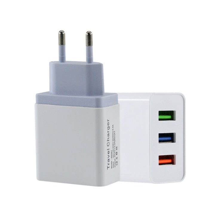 2 A 3USB Mobile Phone Travel Charger EU Plug - ORIWHIZ