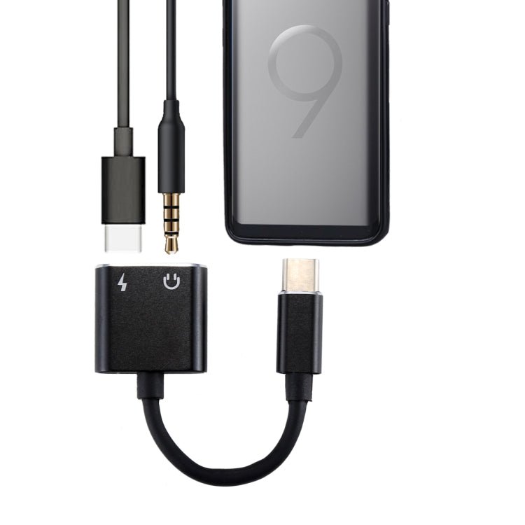 2 in 1 3.5mm to USB - C / Type - C Audio Charging Converter Adapter - ORIWHIZ