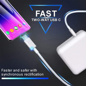 2 in 1 PD 30W USB - C / Type - C + 3A PD 3.0 USB - C / Type - C to USB - C / Type - C Fast Charge Data Cable Set, Cable Length: 2m, AU Plug, 2m AU Plug - ORIWHIZ