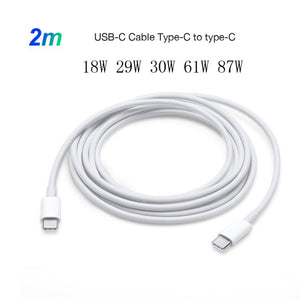 2 in 1 PD 30W USB - C / Type - C + 3A PD 3.0 USB - C / Type - C to USB - C / Type - C Fast Charge Data Cable Set, Cable Length: 2m, AU Plug, 2m AU Plug - ORIWHIZ