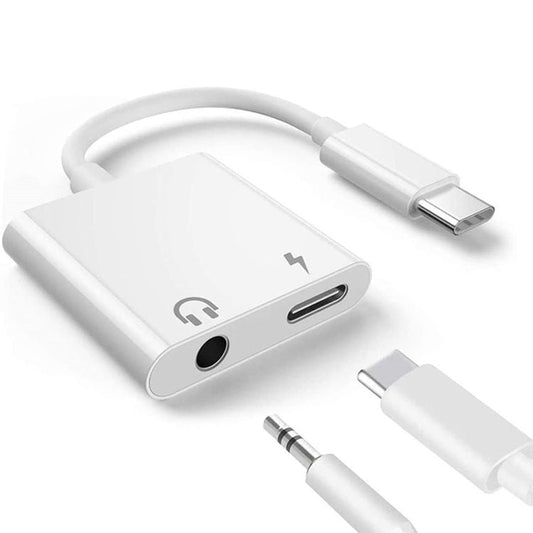 2 in 1 USB - C Adapter with 3.5mm Headphone Jack, Compatible for iPad Pro and Type - C Jack Phone, 2 in 1 - ORIWHIZ