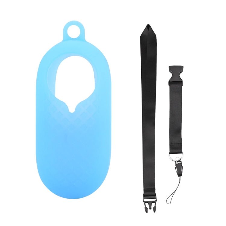 2 PCS Thumb Camera Silicone Case + Lanyard For Insta360 GO2, Black, White, Blue - ORIWHIZDJI & Insta360 AccessoriesInsta360 GO SeriesProtection & Cases