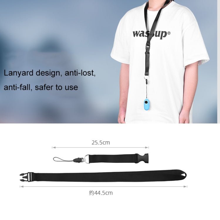 2 PCS Thumb Camera Silicone Case + Lanyard For Insta360 GO2, Black, White, Blue - ORIWHIZDJI & Insta360 AccessoriesInsta360 GO SeriesProtection & Cases