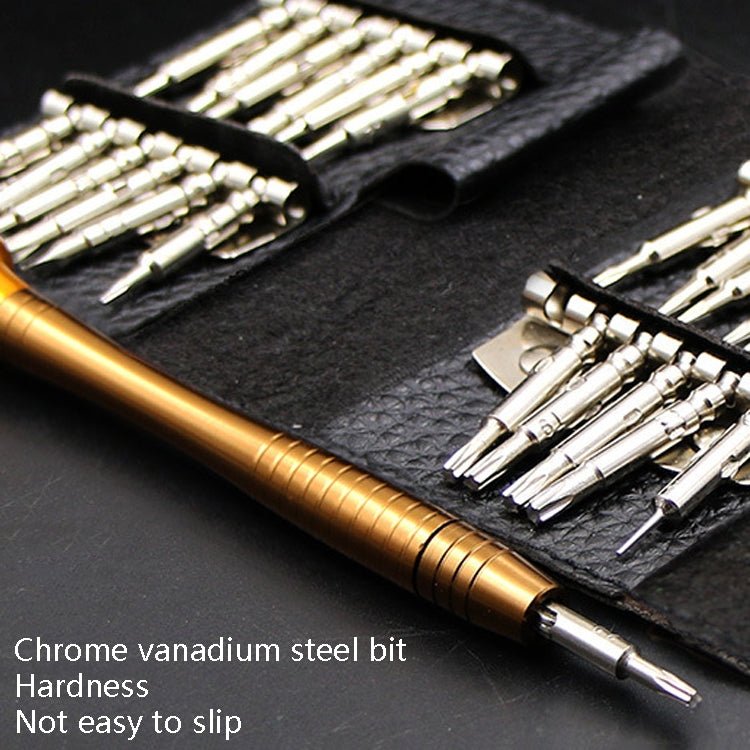 2 Sets 25 In 1 Multi - Purpose Leather Case Manual Screwdriver Batch Set Mobile Phone Notebook Repair Tool, 25 in 1(With Magnetic) - ORIWHIZ