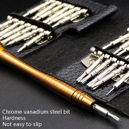 2 Sets 25 In 1 Multi - Purpose Leather Case Manual Screwdriver Batch Set Mobile Phone Notebook Repair Tool, 25 in 1(With Magnetic) - ORIWHIZ