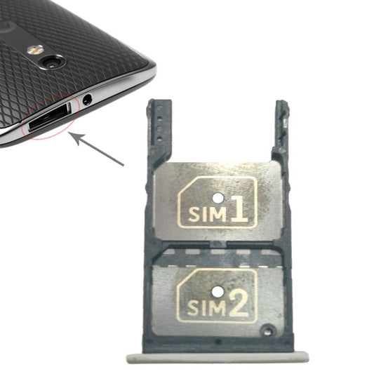 2 SIM Card Tray + Micro SD Card Tray for Motorola Moto X Play / XT1565, For Motorola X Play - ORIWHIZ