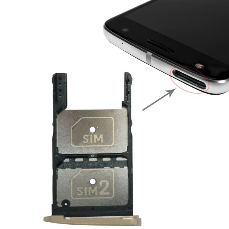 2 SIM Card Tray + Micro SD Card Tray for Motorola Moto Z Play, For Moto Z Play - ORIWHIZ