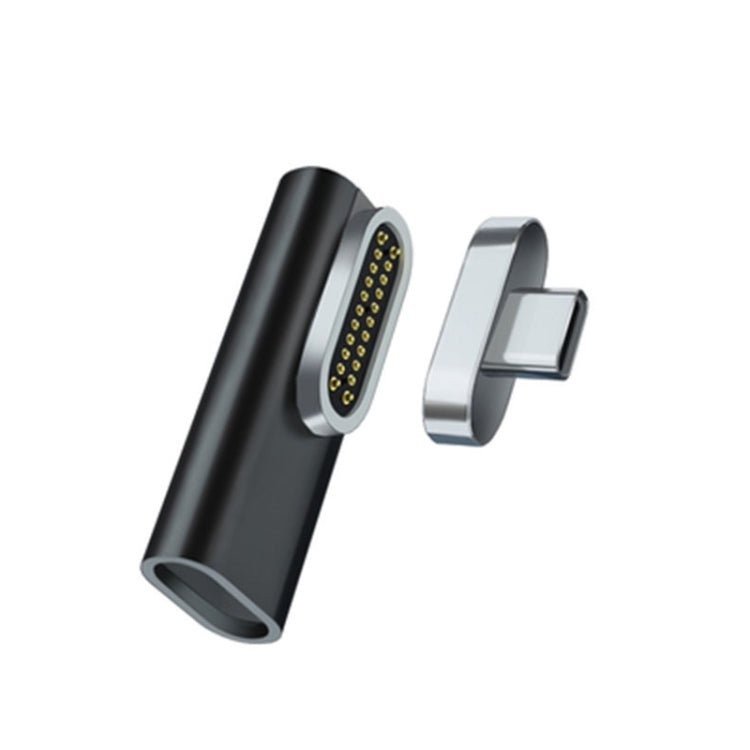 20 Pin Elbow Magnetic USB - C / Type - C Adapter Support Charging and 4K Video Transferring, Silver, Gray, Black - ORIWHIZ