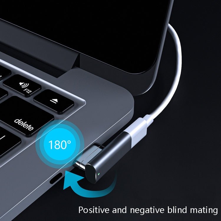 20 Pin Elbow Magnetic USB - C / Type - C Adapter Support Charging and 4K Video Transferring, Silver, Gray, Black - ORIWHIZ