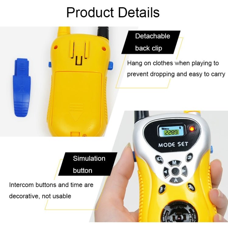 2289 1 Pair Children Mini Walkie Talkie Toys Wireless Talking Outdoor Interactive Toys, Yellow, Green - ORIWHIZConsumer ElectronicsWalkie TalkieWalkie Talkie Children