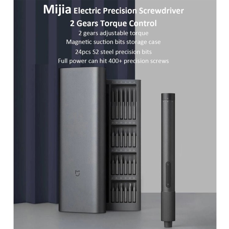 25 in 1 Original Xiaomi Mijia Electric Precision Screwdriver Kit Rechargeable Magnetic Aluminum Case, Mijia 25 in 1 - ORIWHIZ