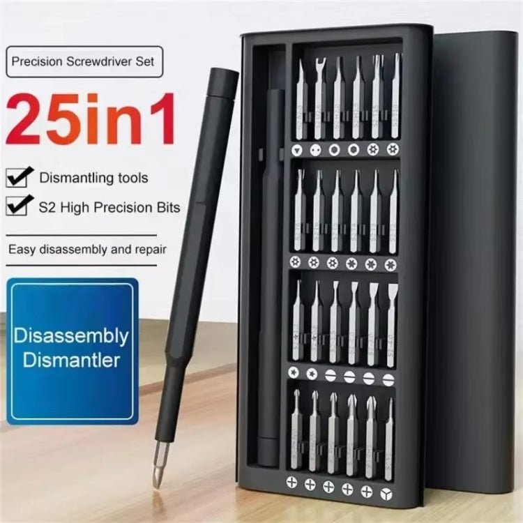 25 in 1 Screwdriver Set Magnetic Repair Tools, Plastic Handle, 25 in 1 - ORIWHIZ