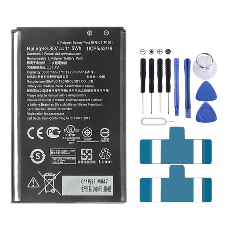 2900mAh C11P1501 Li - Polymer Battery for Asus ZenFone 2 Laser / Zenfone Selfie ZD551KL ZE601KL ZE550KL, For Asus ZenFone 2 Laser - ORIWHIZ