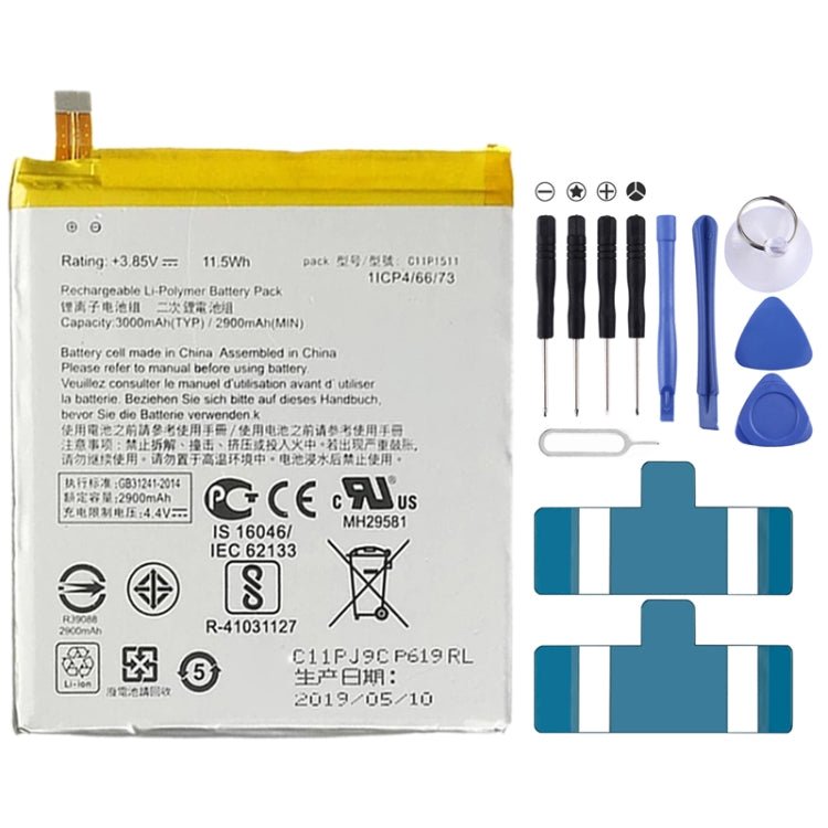 2900mAh C11P1511 for Asus ZenFone 3 ZE552KL Li - Polymer Battery, For Asus ZenFone 3 ZE552KL - ORIWHIZ