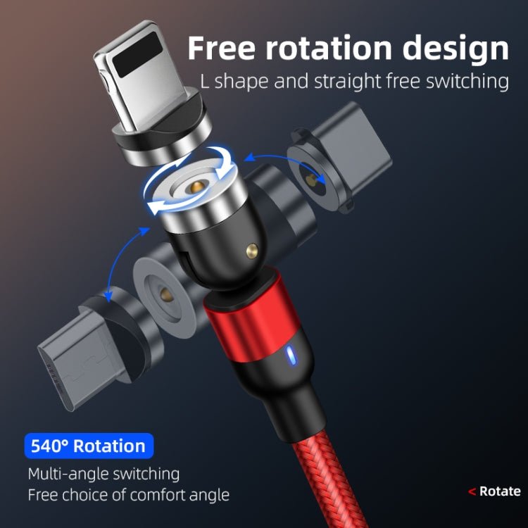 2m 2A Output USB to Micro USB Nylon Braided Rotate Magnetic Charging Cable, 2m Micro USB - ORIWHIZ