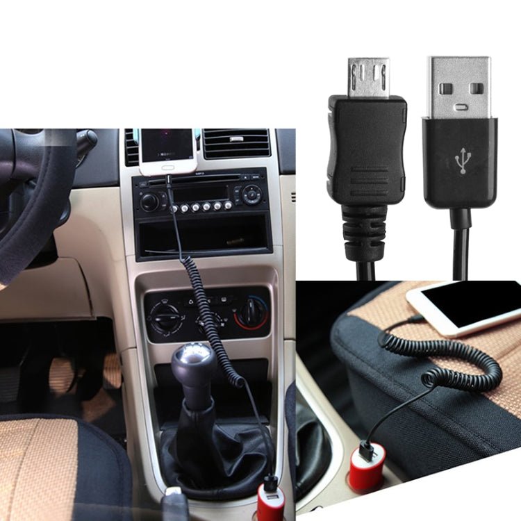 2m Micro USB Data Sync Charging Coiled Cable / Spring Cable - ORIWHIZ