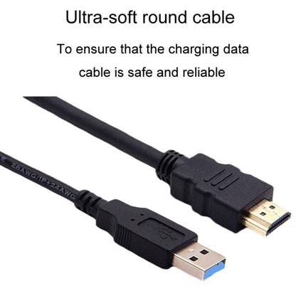 2m USB3.0+HDMI Car Waterproof Cable Motorcycle Boat Dashboard Extension Wire, 2m USB3.0+HDMI - ORIWHIZCar Replacement PartsDIY CablesIn Car