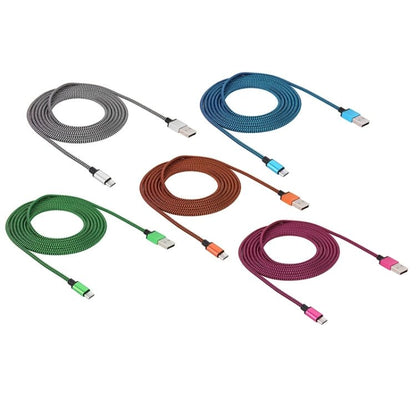 2m Woven Style Micro USB to USB 2.0 Data / Charger Cable - ORIWHIZ