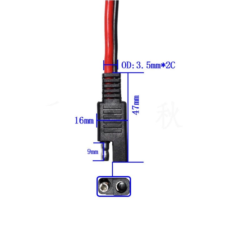 2pcs 20A Solar Car Battery SAE Power Extension Cable, 15cm, 30cm, 100cm - ORIWHIZCar Replacement PartsDIY CablesIn Car