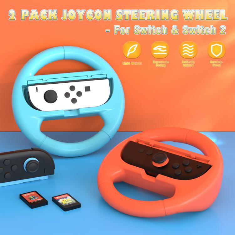 2pcs /Pack Steering Wheel Grip for Nintendo Switch 2/Switch Joy - Con Controllers - ORIWHIZGame AccessoriesGamepadsNintendo Accessories