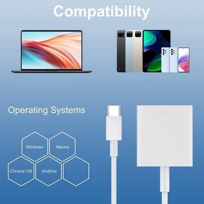 2pcs USB - C / Type - C to SD(HC) Card Reader Adapter - ORIWHIZ