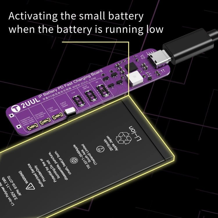 2UUL BT01 PD Fast Charging No - Disassembly Battery Activation Board for iPhone 6 to 15 Pro Max, BT01 - ORIWHIZ