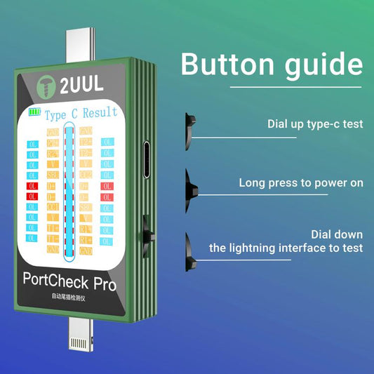 2uul PW31 PortCheck Pro 5V / 2A Type - C / Lighting Interface Automatic Tail Plug Detector, PW31 - ORIWHIZ