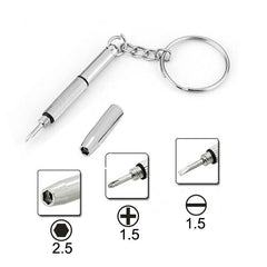 3 in 1 Professional Screwdriver (Cross 1.5, Straight 1.5,Star Nut M2.5) Repair Tool with Keychain for Smart Phone, Watches,Glasses, 3 in 1 - ORIWHIZ