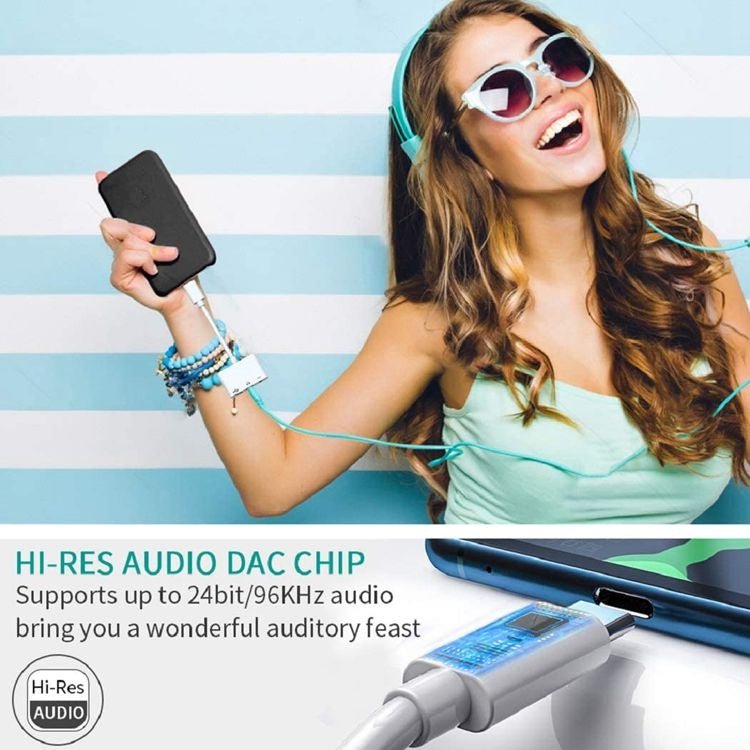 3 in 1 USB - C OTG Adapter with 3.5mm Headphone Jack, Compatible for iPad Pro and Type - C Jack Phone, 3 in 1 - ORIWHIZ