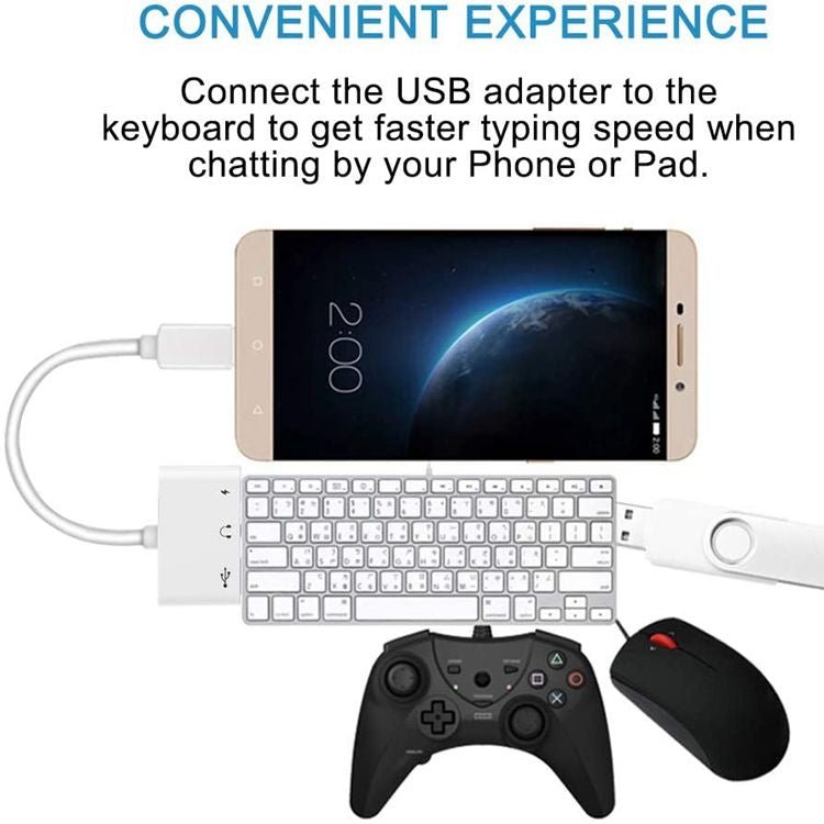 3 in 1 USB - C OTG Adapter with 3.5mm Headphone Jack, Compatible for iPad Pro and Type - C Jack Phone, 3 in 1 - ORIWHIZ
