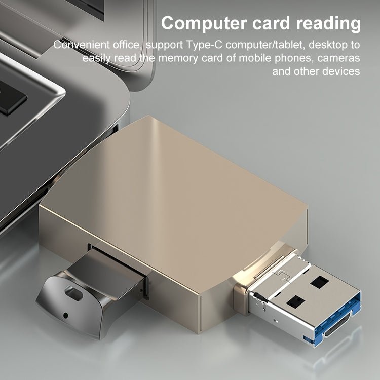 3 in 1 USB - C / Type - C to USB + Micro USB OTG Adapter TF / SD Card Card Reader, Micro USB - ORIWHIZ