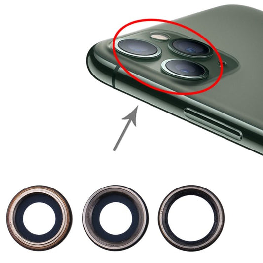3 PCS Back Camera Bezel with Lens Cover for iPhone 11 Pro / 11 Pro Max, For iPhone 11Pro/11 Pro Max - ORIWHIZ