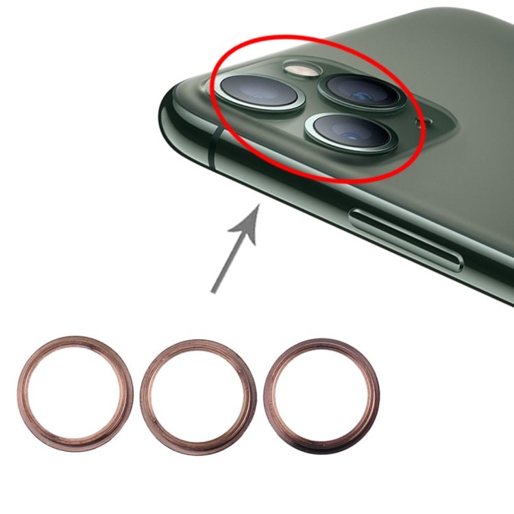 3 PCS Rear Camera Glass Lens Metal Protector Hoop Ring for iPhone 11 Pro & 11 Pro Max, For iPhone 11 Pro & 11 Pro Max - ORIWHIZ