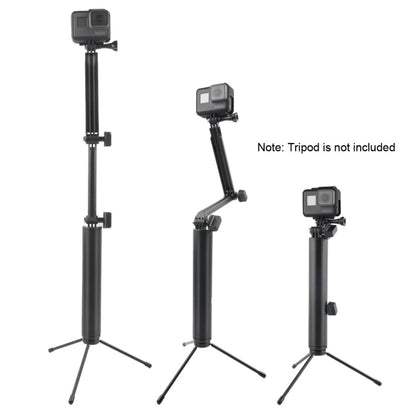 3 - Way Monopod + Magic Mount Selfie Stick for GoPro, Insta360, DJI and Other Action Cameras, Length: 24.5 - 63cm, Length: 24.5 - 63cm(Black) - ORIWHIZDJI & Insta360 AccessoriesExtendable PoleUniversal Grip Tripod