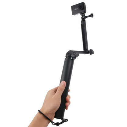 3 - Way Monopod + Magic Mount Selfie Stick for GoPro, Insta360, DJI and Other Action Cameras, Length: 24.5 - 63cm, Length: 24.5 - 63cm(Black) - ORIWHIZDJI & Insta360 AccessoriesExtendable PoleUniversal Grip Tripod