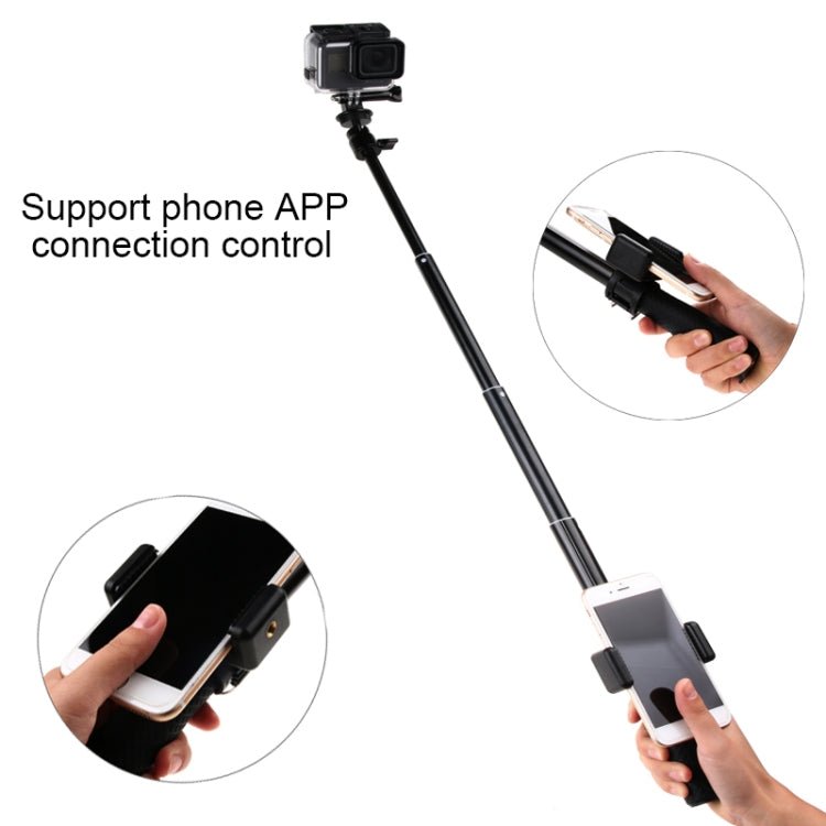 30 - 93cm Grip Foldable Tripod Holder Multi - functional Selfie Stick Monopod for GoPro, Insta360, DJI and Other Action Cameras, Phones, Length: 30 - 93cm - ORIWHIZDJI & Insta360 AccessoriesExtendable PoleUniversal Grip Tripod