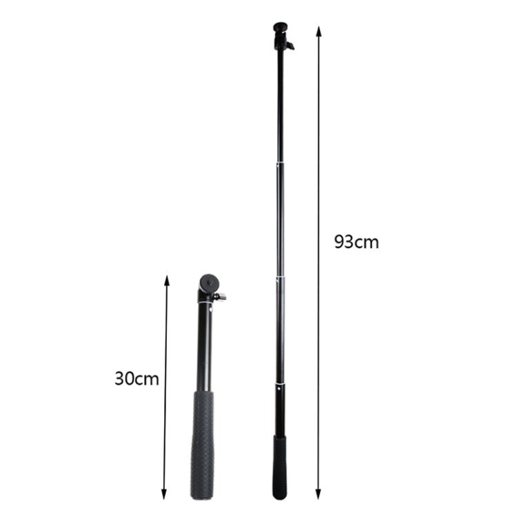 30 - 93cm Grip Foldable Tripod Holder Multi - functional Selfie Stick Monopod for GoPro, Insta360, DJI and Other Action Cameras, Phones, Length: 30 - 93cm - ORIWHIZDJI & Insta360 AccessoriesExtendable PoleUniversal Grip Tripod